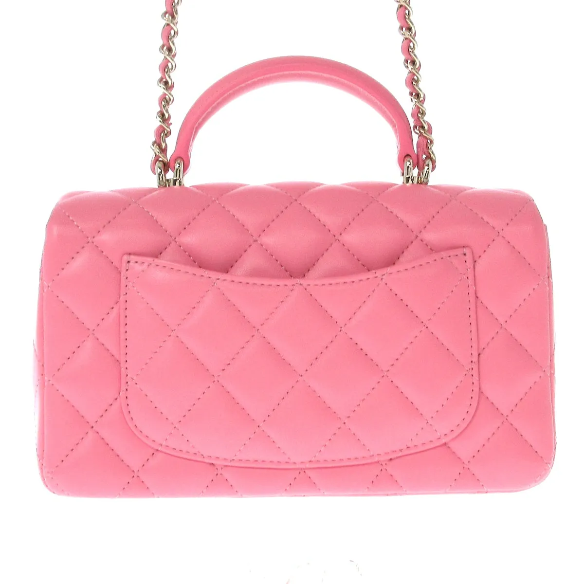 Chanel Mini Pink flap bag with Top Handle
