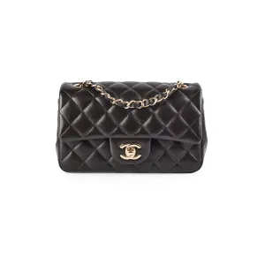 Chanel Mini Rectangular Dark Chocolate Microchip HOLD