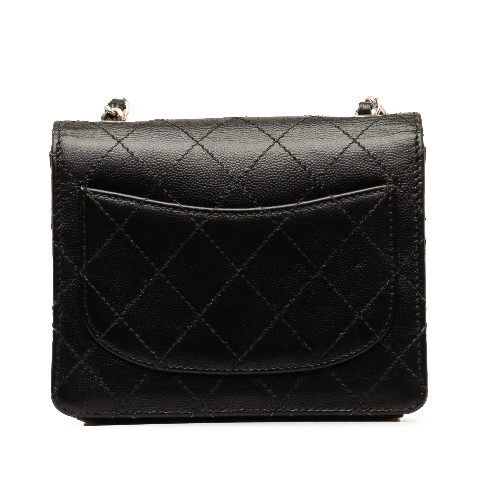 Chanel Mini Square Classic Quilted Caviar Flap Crossbody Bag
