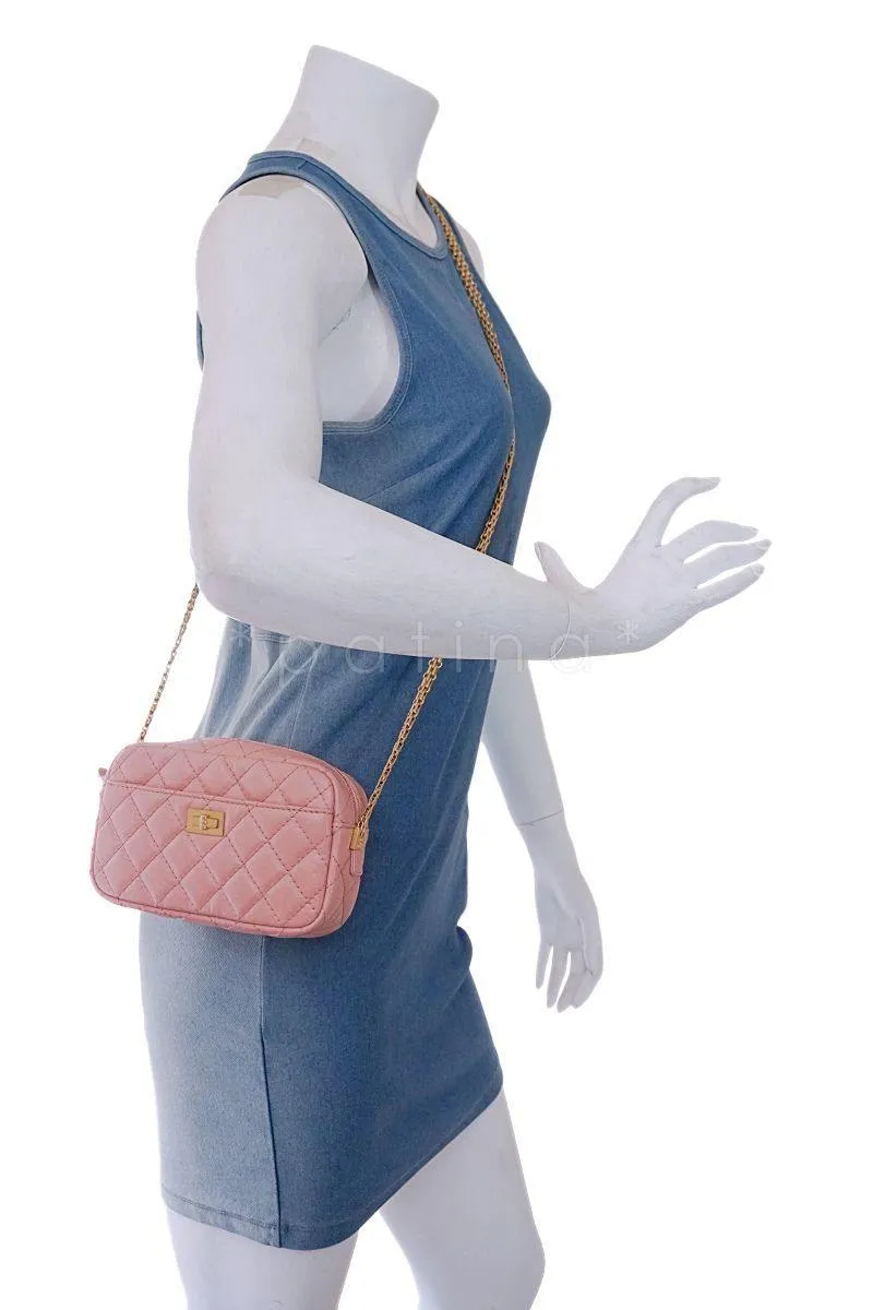Chanel Pink Reissue 2.55 Mini Crossbody Classic Camera Case Bag