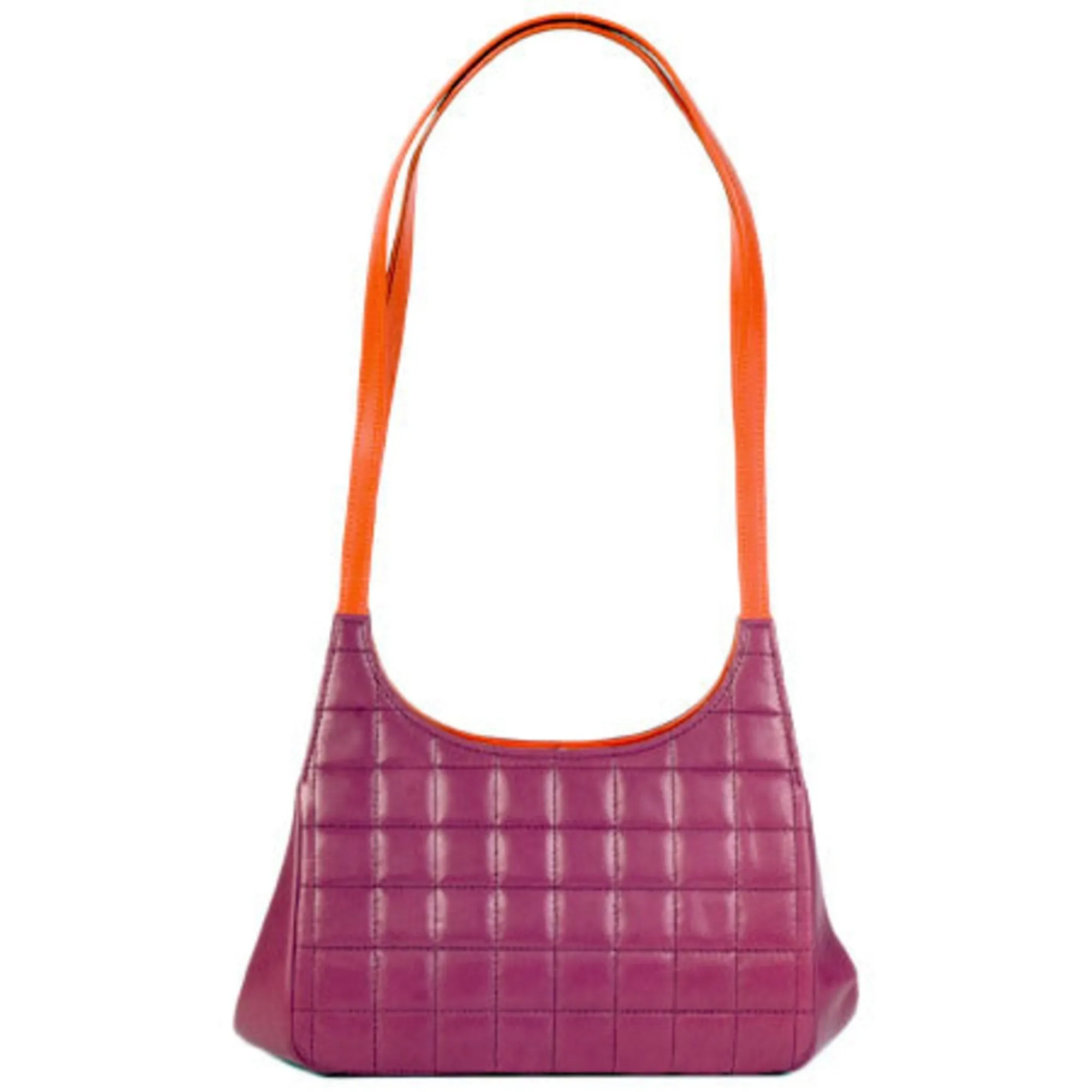 Chanel Purple Canvas Chocolate bar shoulder bag