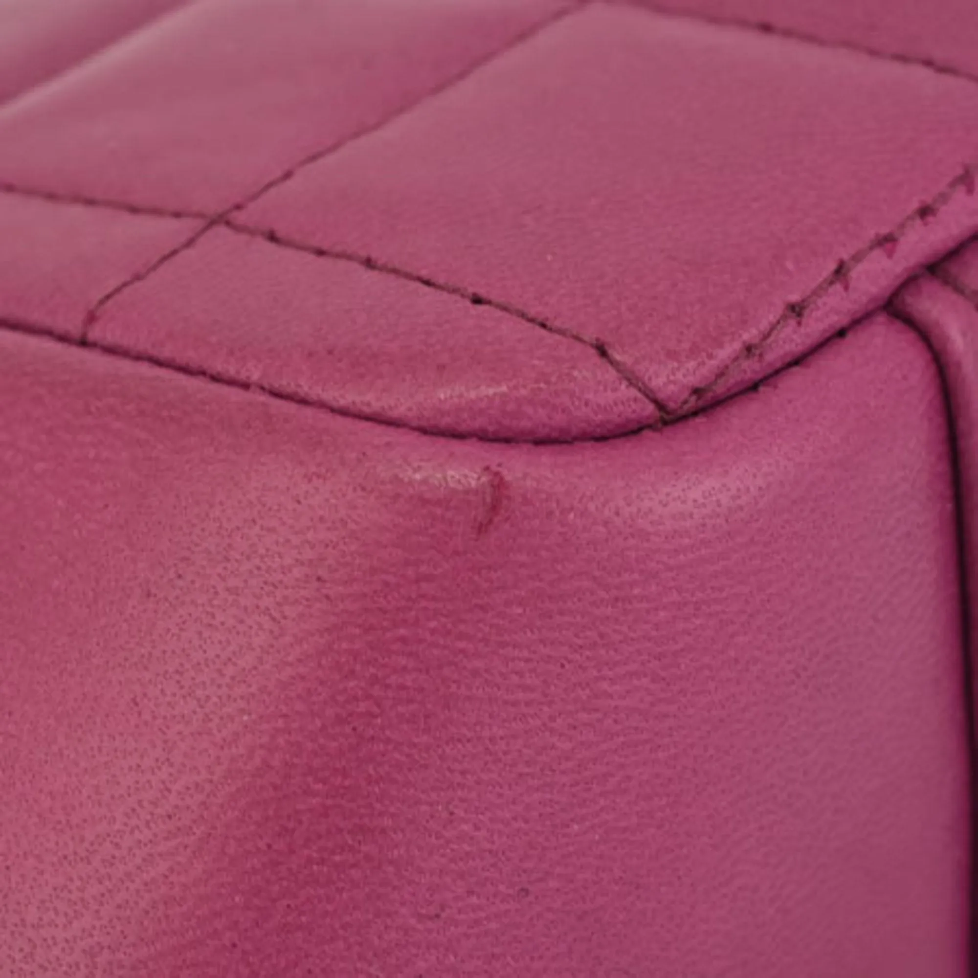 Chanel Purple Canvas Chocolate bar shoulder bag