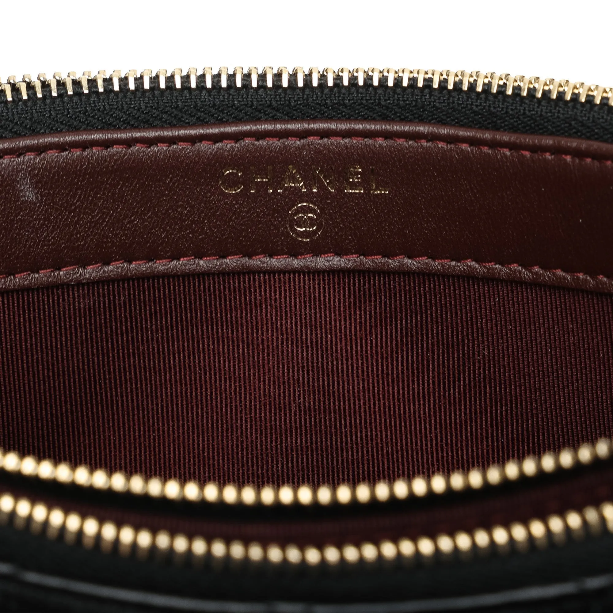 Chanel Small CC Quilted Lambskin Clutch With Chain Crossbody Bag