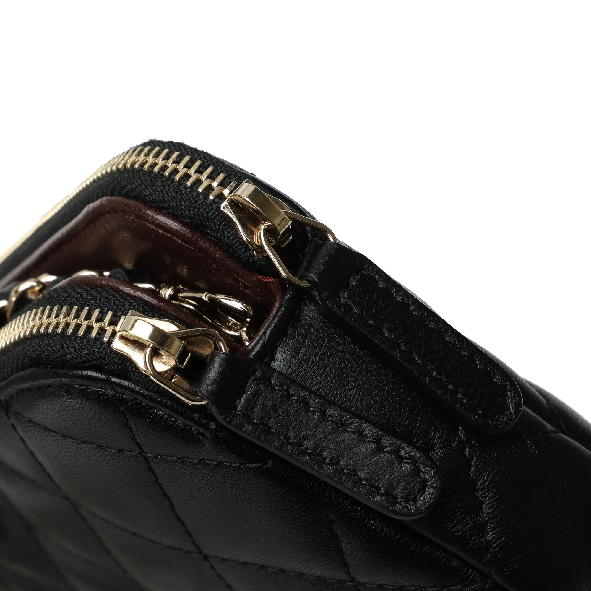 Chanel Small CC Quilted Lambskin Clutch With Chain Crossbody Bag