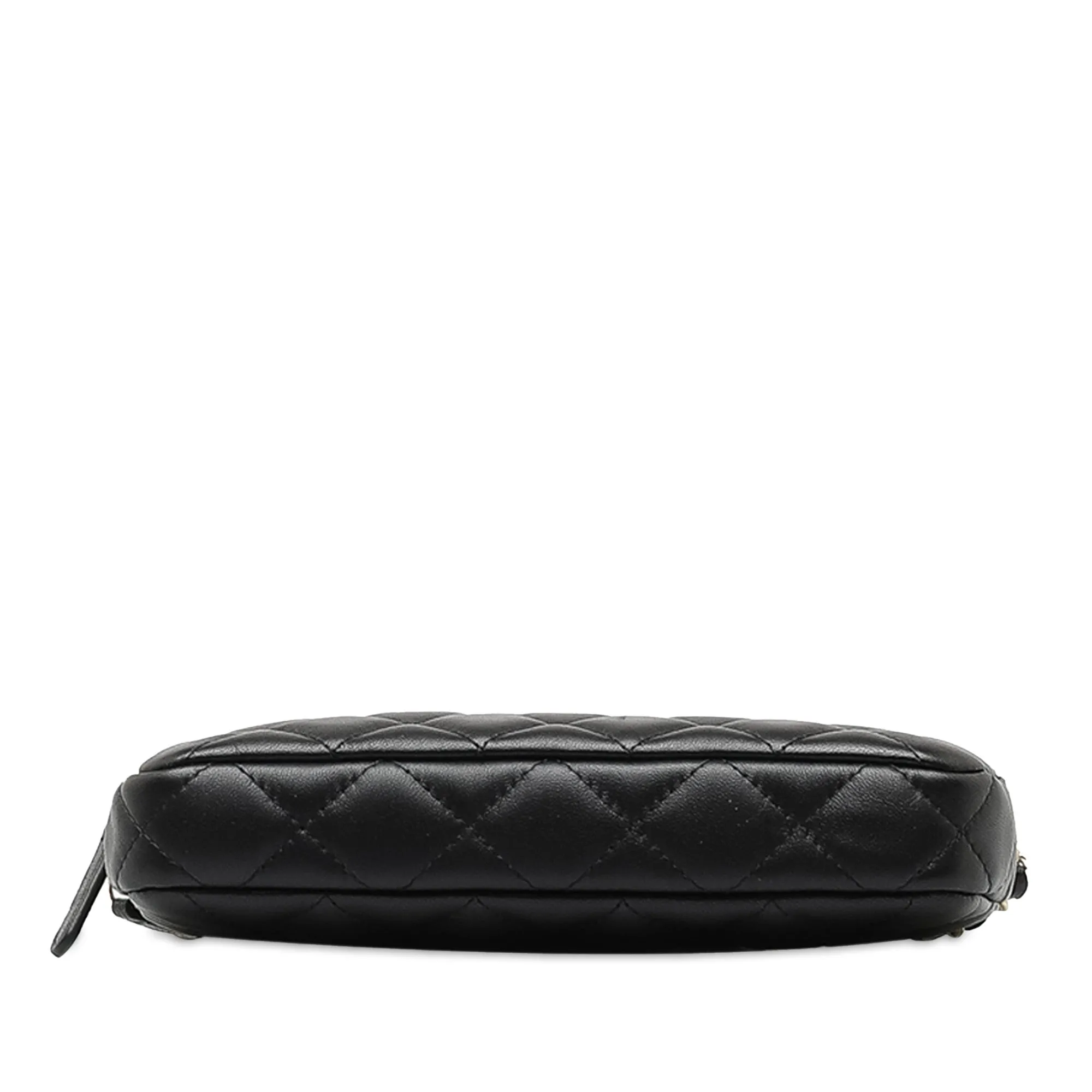 Chanel Small CC Quilted Lambskin Clutch With Chain Crossbody Bag