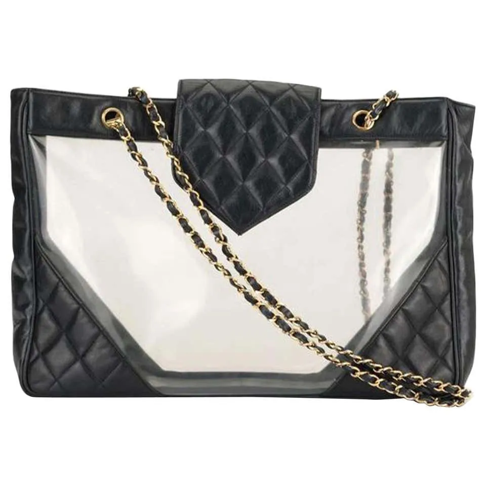 Chanel Transparent Quilted XL Tote Bag