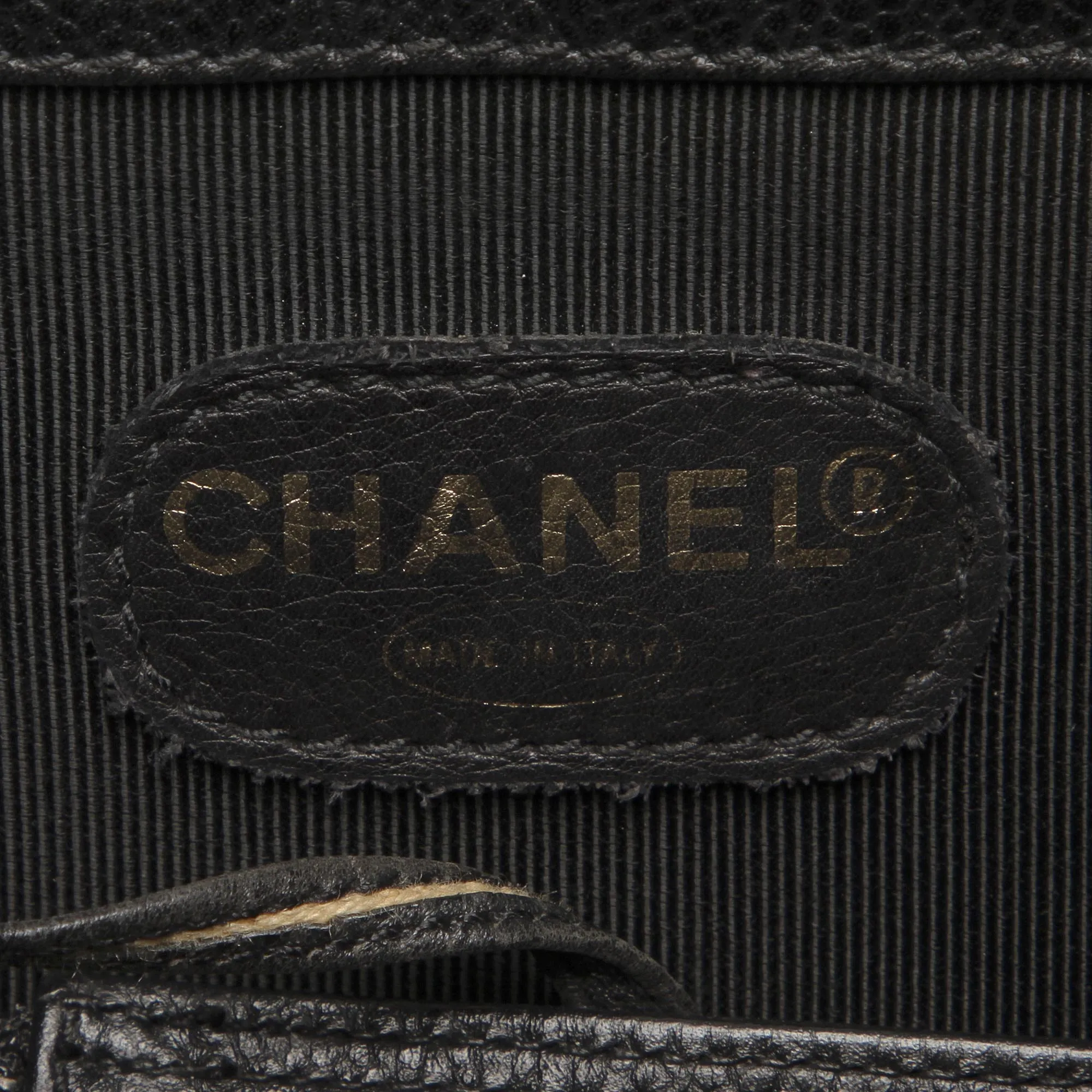 Chanel Vintage Black Caviar Skin CC Bucket Bag - AWL1544