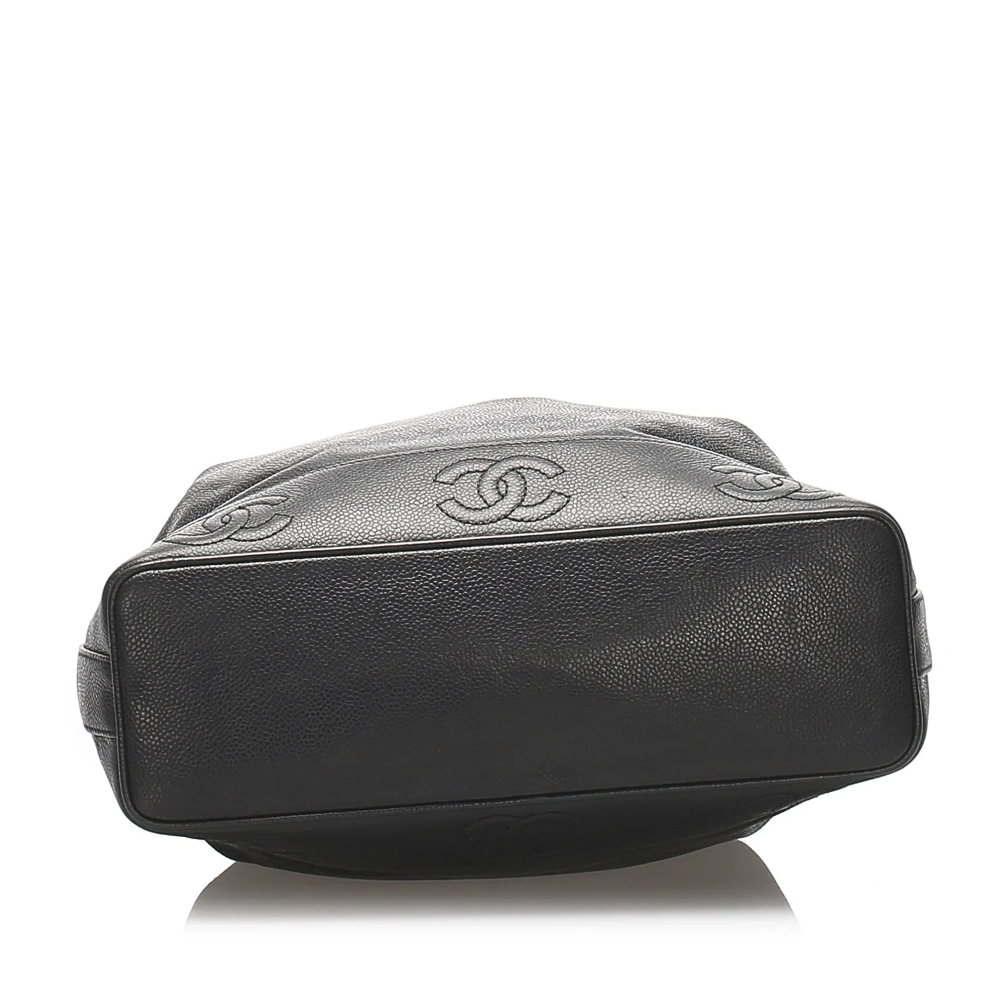 Chanel Vintage Black Caviar Skin CC Bucket Bag - AWL1544