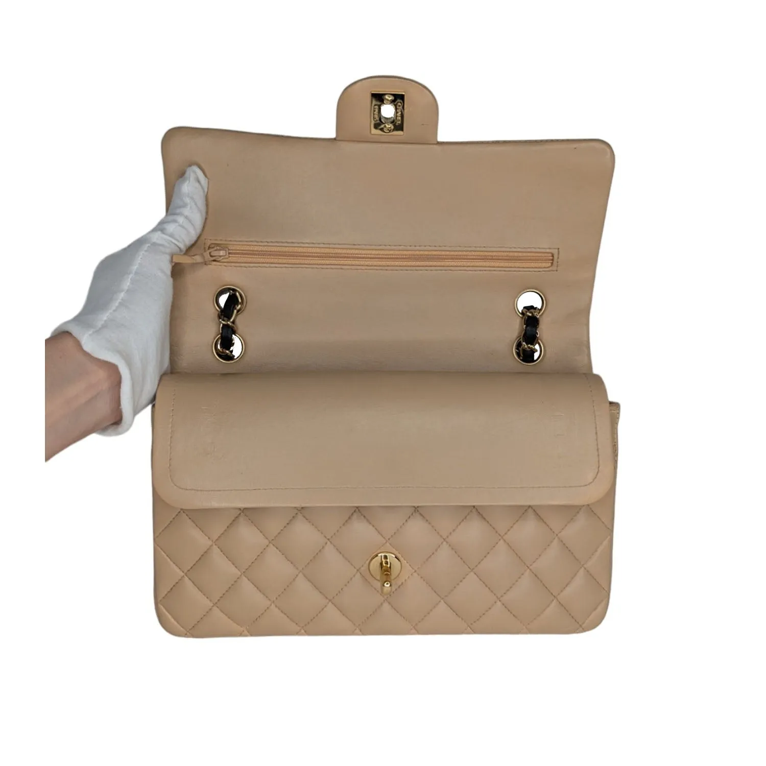 Chanel Vintage Classic Quilted Lambskin Medium Double Flap