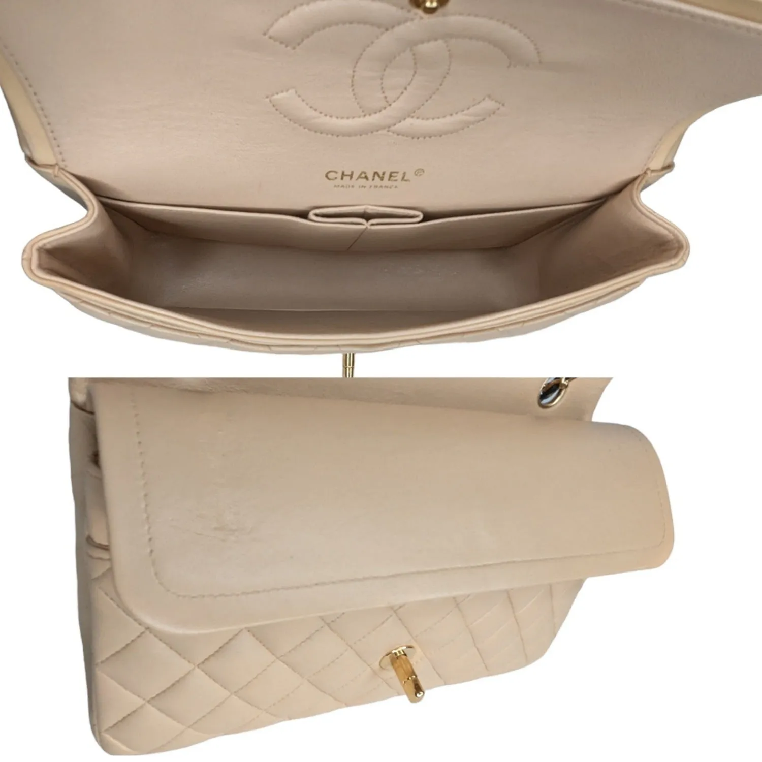 Chanel Vintage Classic Quilted Lambskin Medium Double Flap