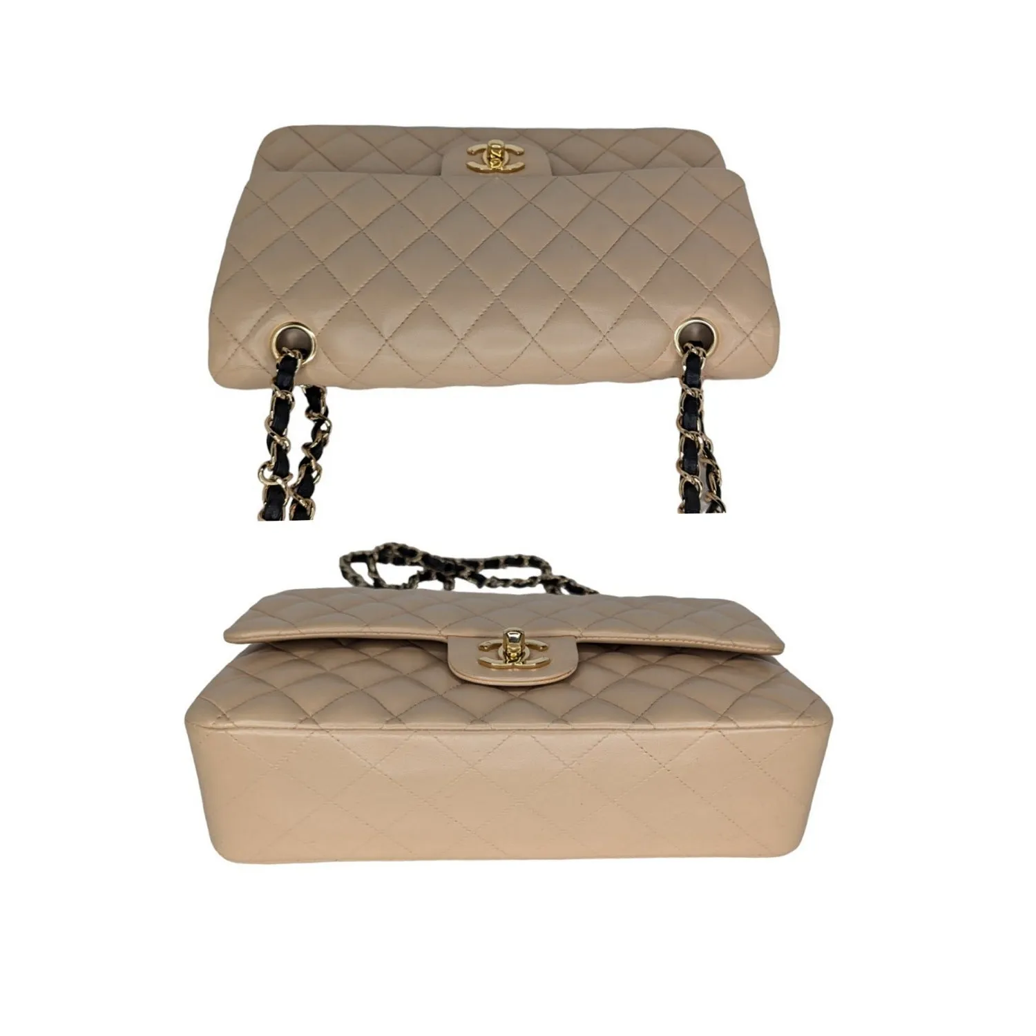 Chanel Vintage Classic Quilted Lambskin Medium Double Flap