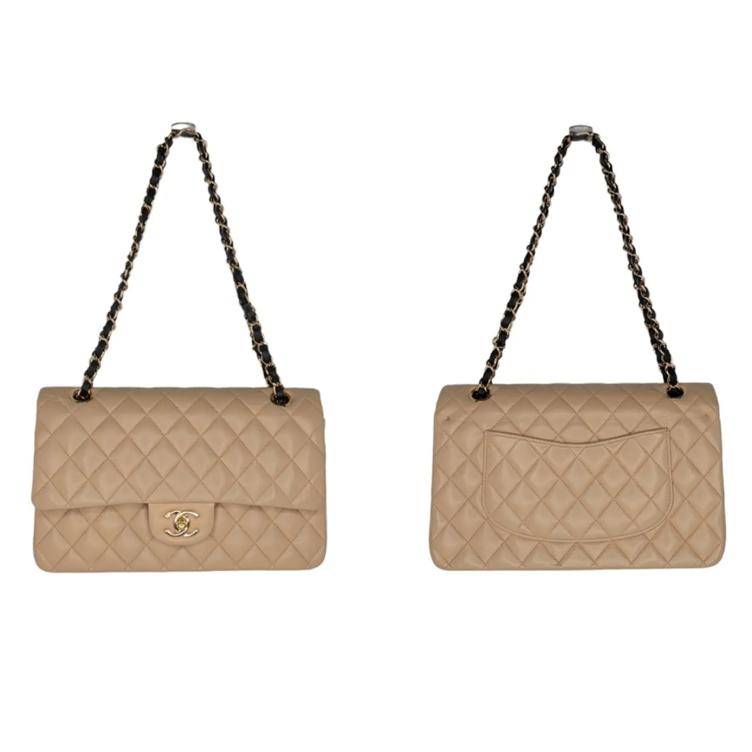 Chanel Vintage Classic Quilted Lambskin Medium Double Flap