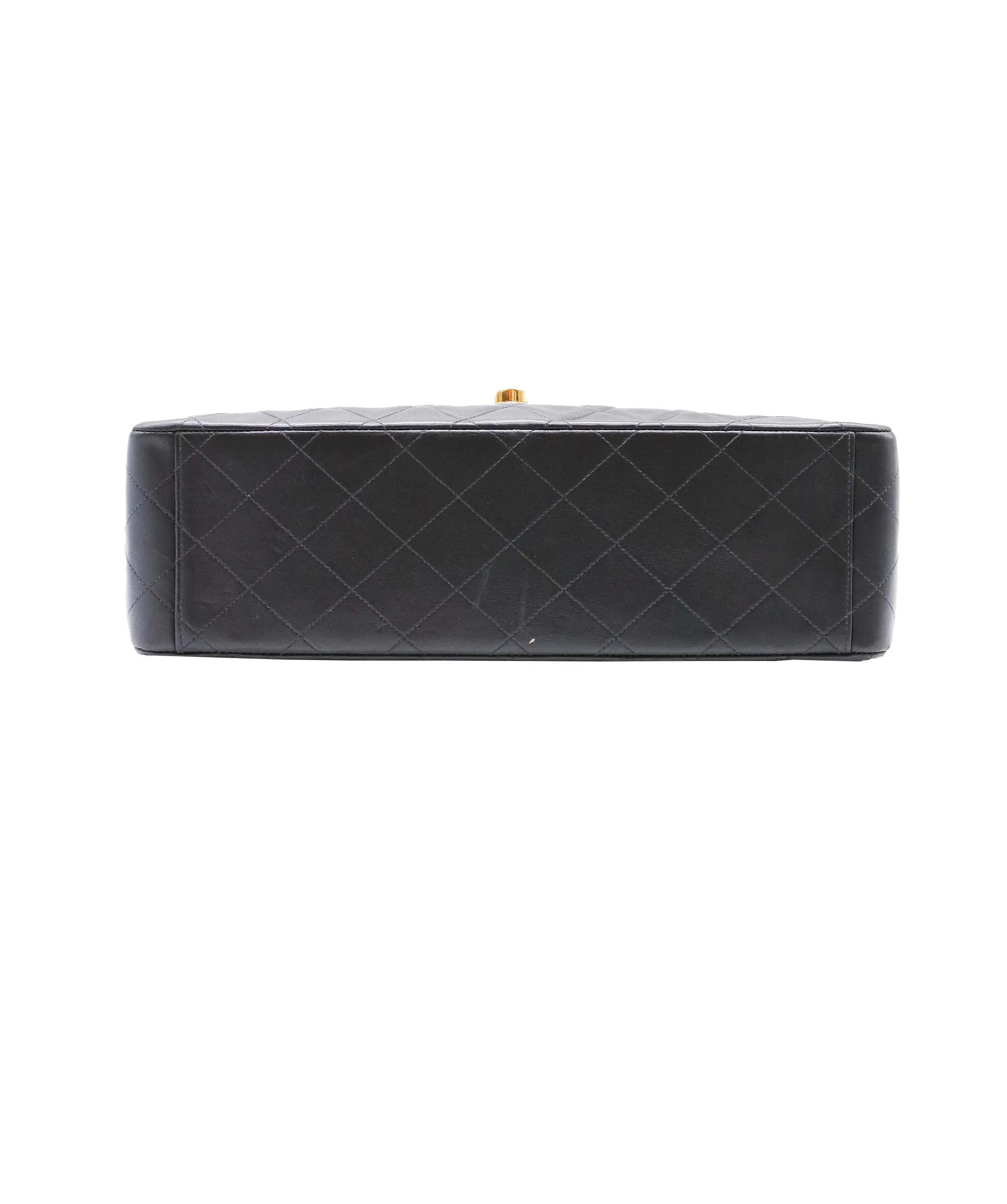 CHANEL VINTAGE MATELASSE 34 CHAIN SHOULDER BAG BLACK LAMB SKIN 90244702 DXBS0593