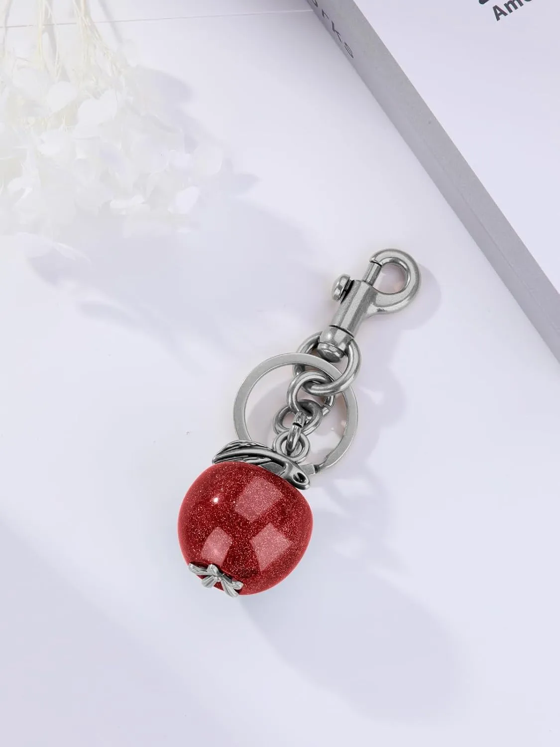 Cherry Bag Charm for Handbag Cute Cherry Keychain Accessories Mini Purse Charm for Women