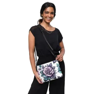 Chic Premium Faux Leather Flower Crossbody Bag