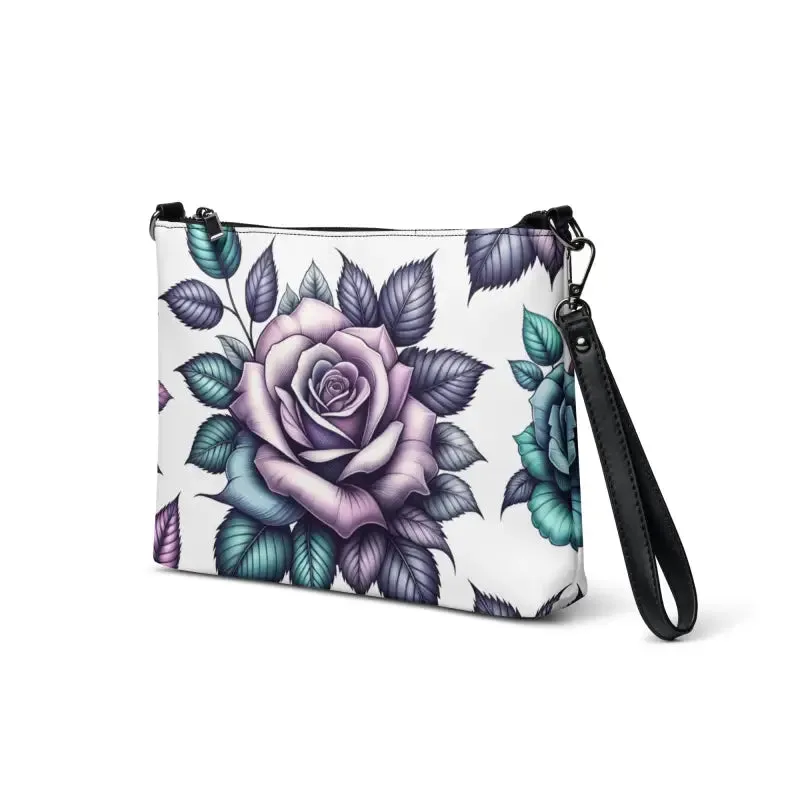 Chic Premium Faux Leather Flower Crossbody Bag