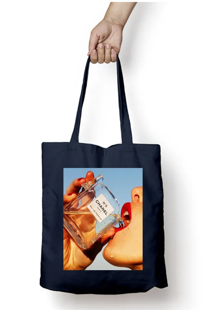 Chic Sip Chanel Perfume Tote Bag