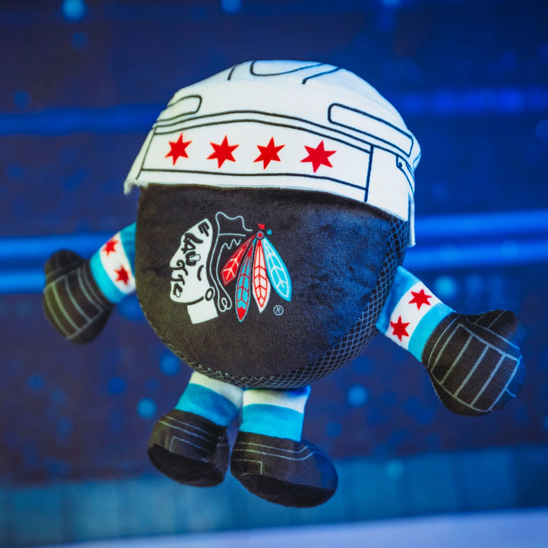 Chicago Blackhawks 8" Kuricha Hockey Puck Plush (4 Stars)