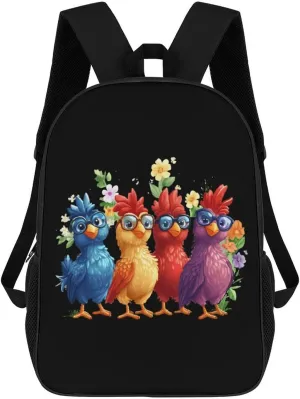 Chicken Mom (3) Travel Backpack 17 Inch Laptop Bag Carry On Backpack Casual Daypack for Weekender Business Hiking