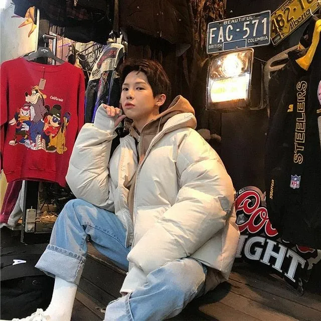 Chicmy-Korean style, Korean men's outfit, minimalist style, street fashion No. 241 OVERSIZE PUFFER JK