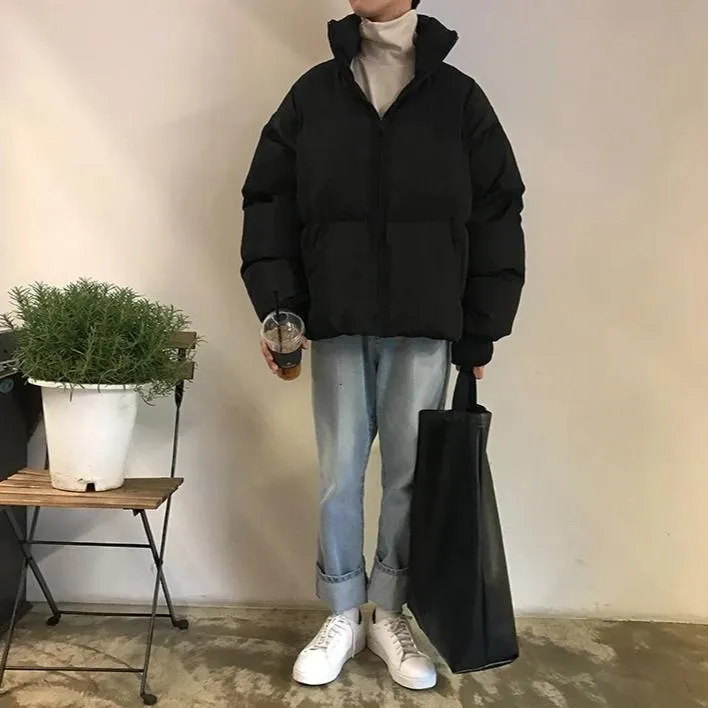 Chicmy-Korean style, Korean men's outfit, minimalist style, street fashion No. 241 OVERSIZE PUFFER JK