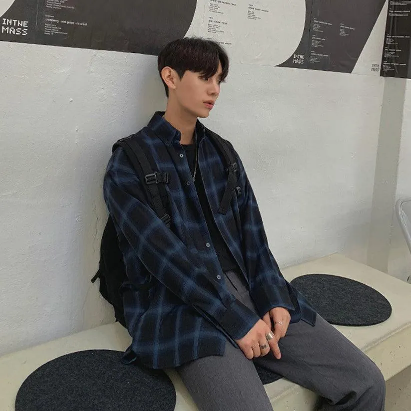 Chicmy-Korean style, Korean men's outfit, minimalist style, street fashion No. 520 PLAID SHI