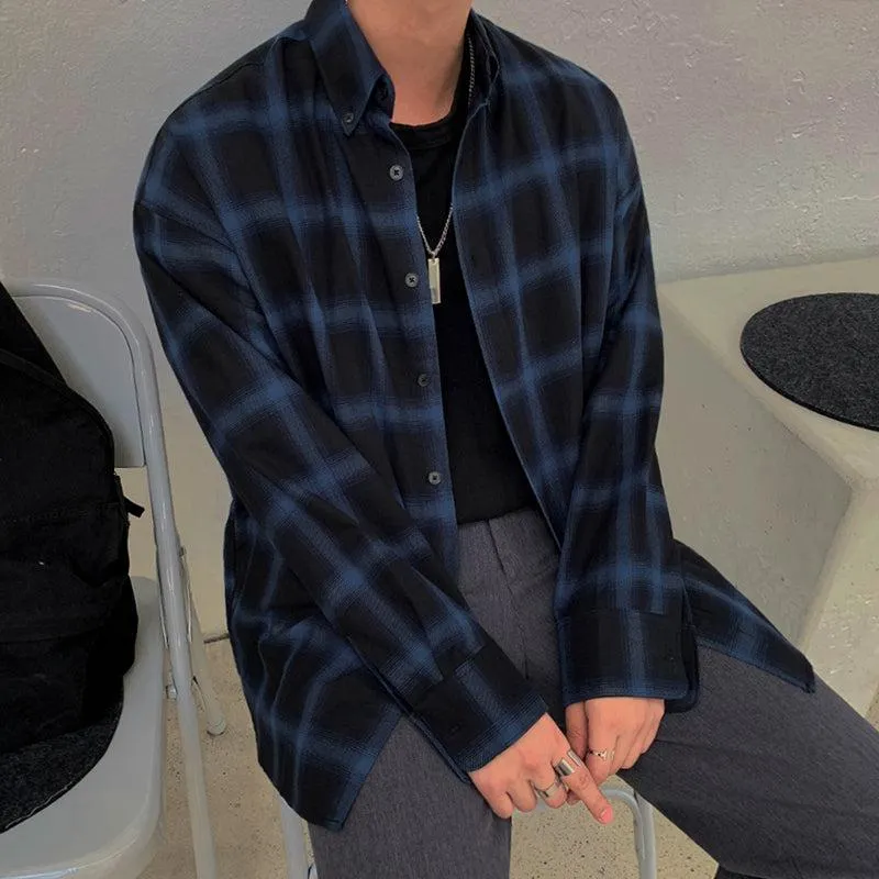 Chicmy-Korean style, Korean men's outfit, minimalist style, street fashion No. 520 PLAID SHI