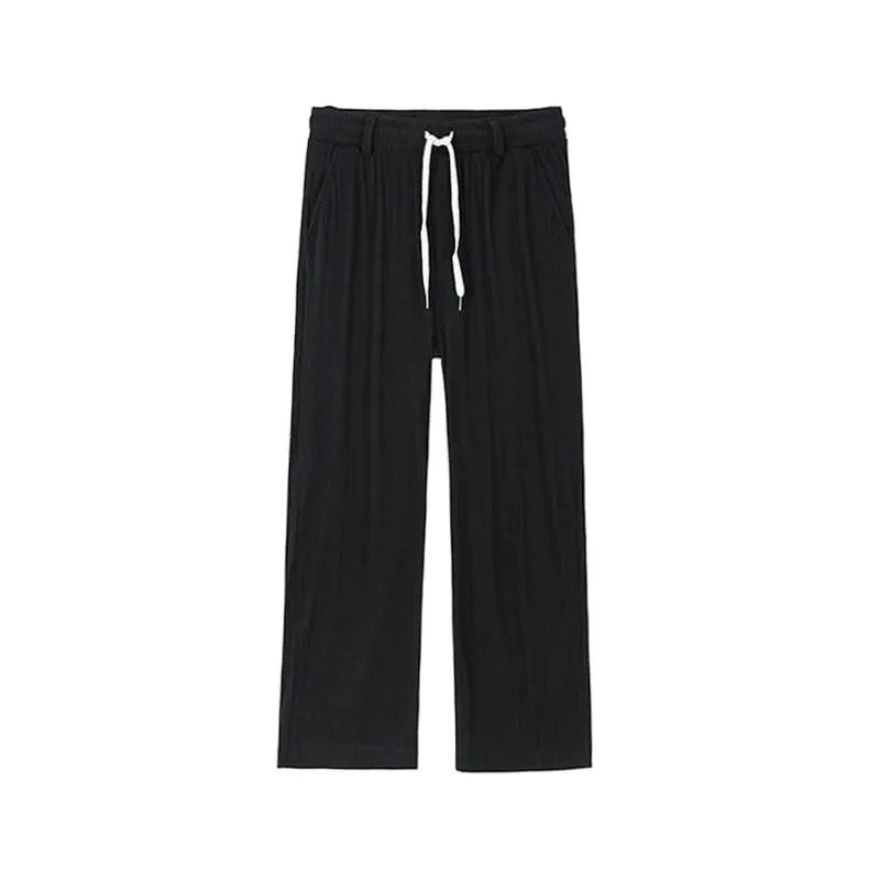 Chicmy-Korean style, Korean men's outfit, minimalist style, street fashion No. 922 PLEATED WIDE PANTS