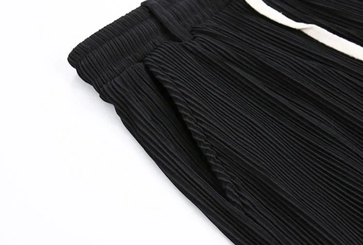 Chicmy-Korean style, Korean men's outfit, minimalist style, street fashion No. 922 PLEATED WIDE PANTS