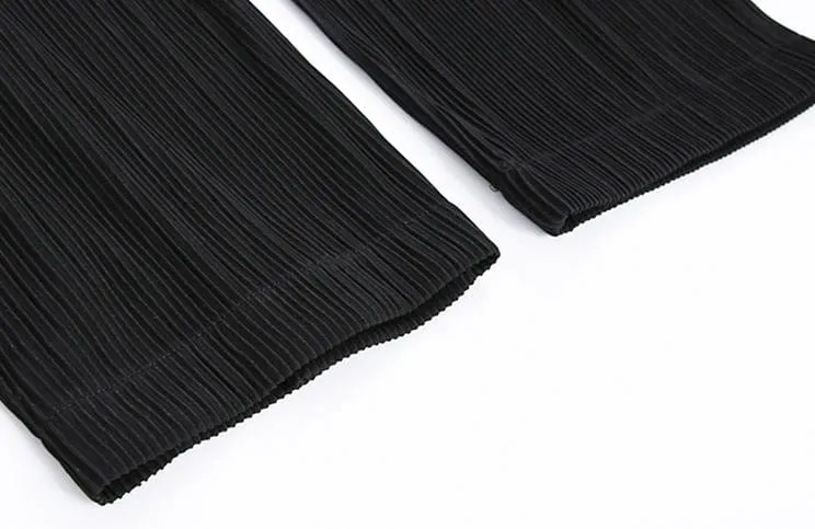 Chicmy-Korean style, Korean men's outfit, minimalist style, street fashion No. 922 PLEATED WIDE PANTS