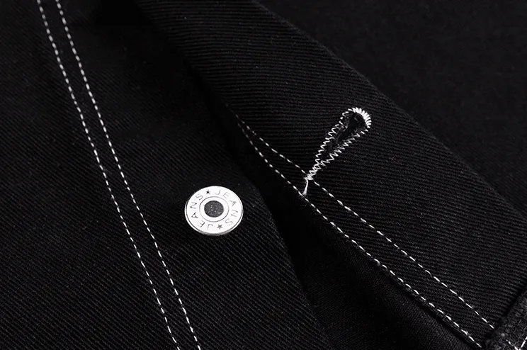 Chicmy-Korean style, Korean men's outfit, minimalist style, street fashion POCKET STITCHED DENIM JK