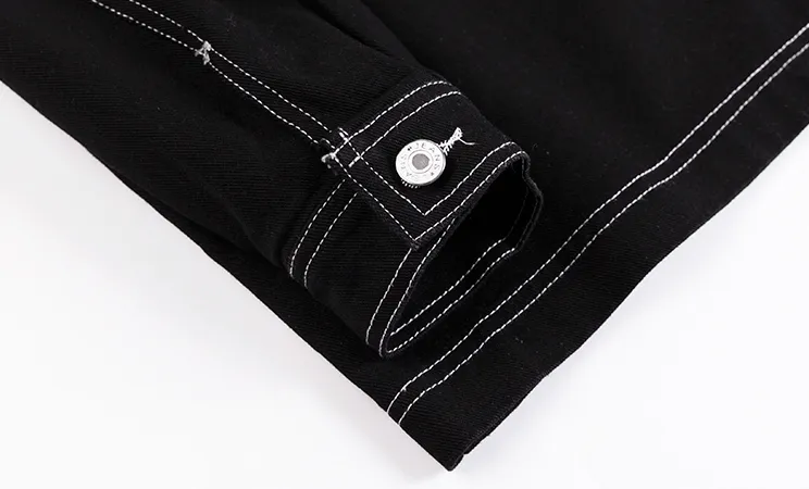 Chicmy-Korean style, Korean men's outfit, minimalist style, street fashion POCKET STITCHED DENIM JK