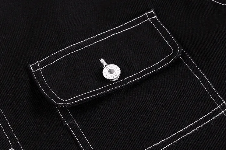 Chicmy-Korean style, Korean men's outfit, minimalist style, street fashion POCKET STITCHED DENIM JK