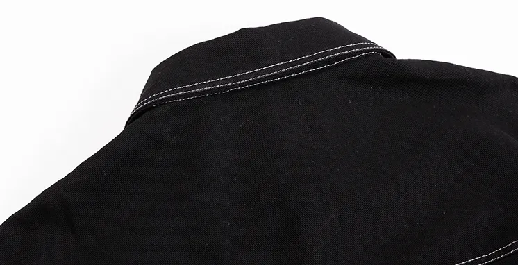 Chicmy-Korean style, Korean men's outfit, minimalist style, street fashion POCKET STITCHED DENIM JK