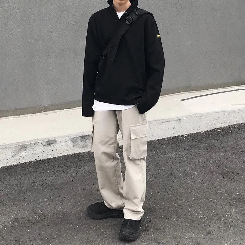 Chicmy-Korean style, Korean men's outfit, minimalist style, street fashion SIDE POCKET PANTS