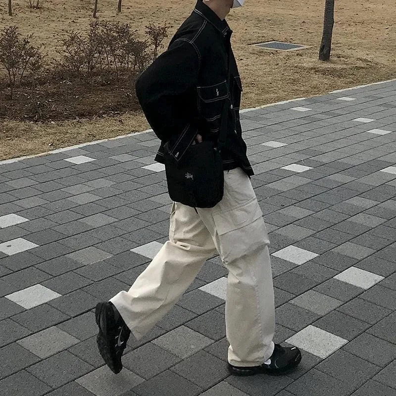 Chicmy-Korean style, Korean men's outfit, minimalist style, street fashion SIDE POCKET PANTS