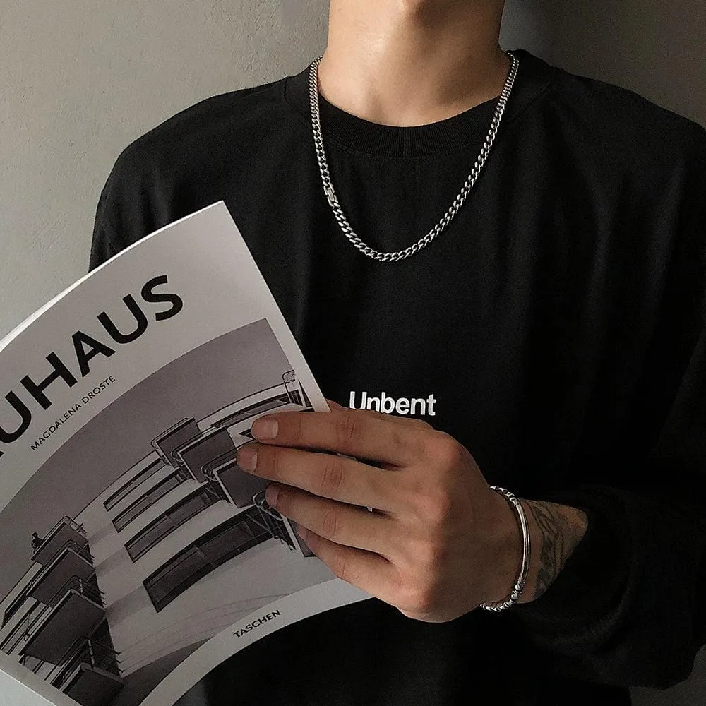 Chicmy-Korean style, Korean men's outfit, minimalist style, street fashion6MM CHAIN CUBAN NECKLACE