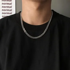 Chicmy-Korean style, Korean men's outfit, minimalist style, street fashion6MM CHAIN CUBAN NECKLACE
