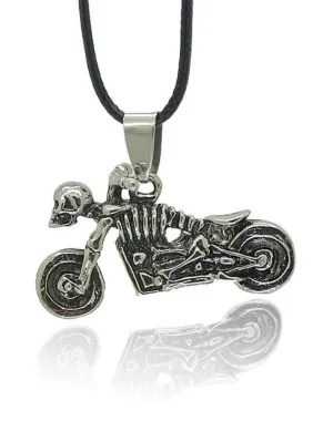 Chicmy-Men's Vintage Moto Skull Necklace