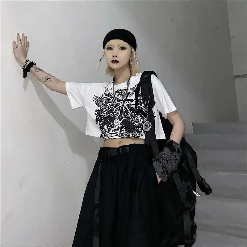 Children of Darkness Cross Crop Top