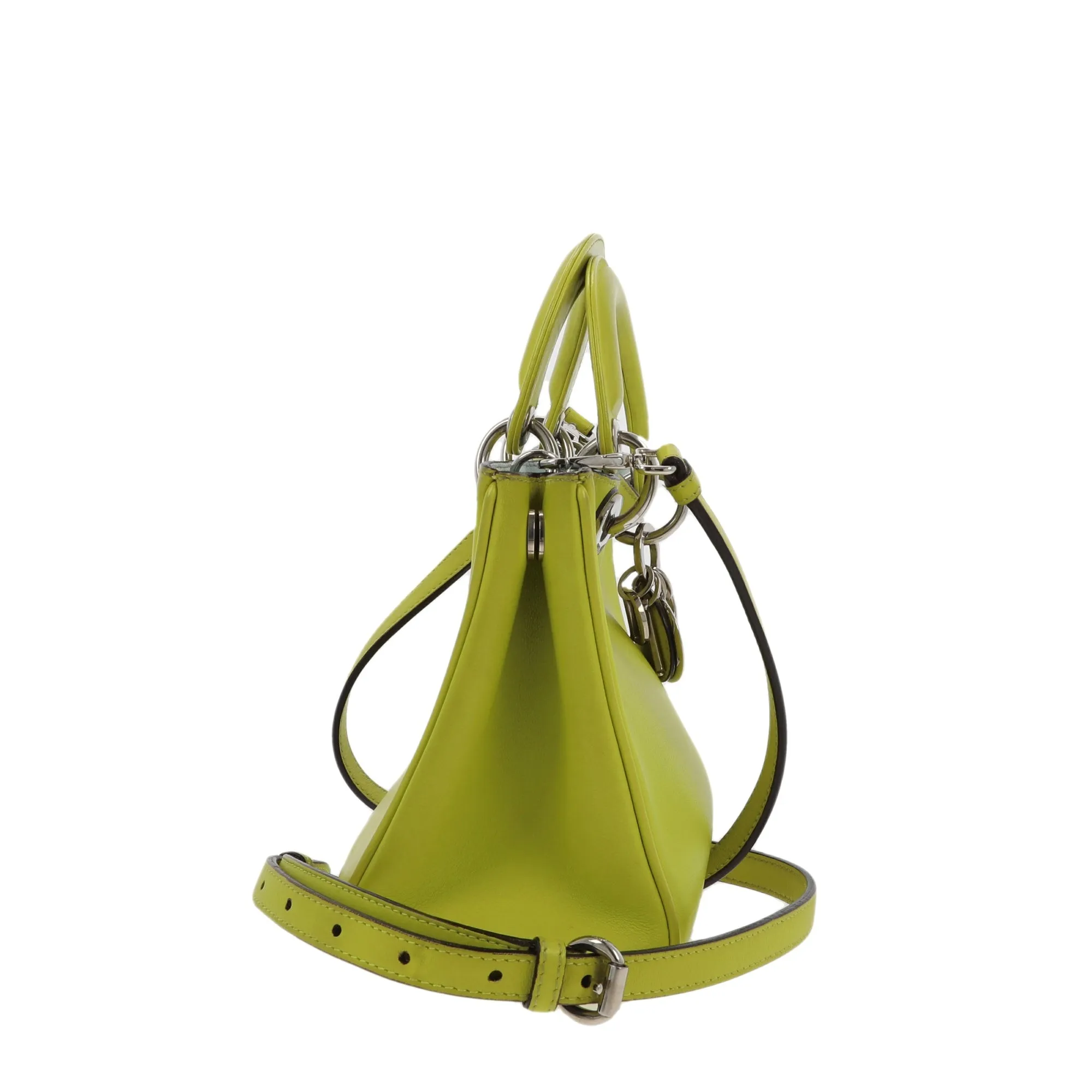 CHRISTIAN DIOR Lady Dior Handbag in Green Leather