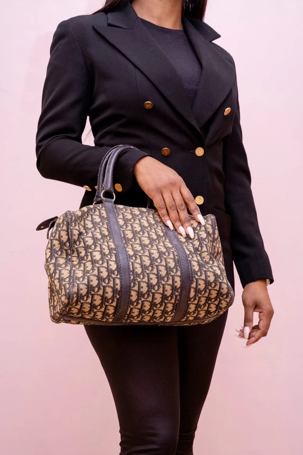 Christian Dior Navy Oblique Boston Bag ASL2355