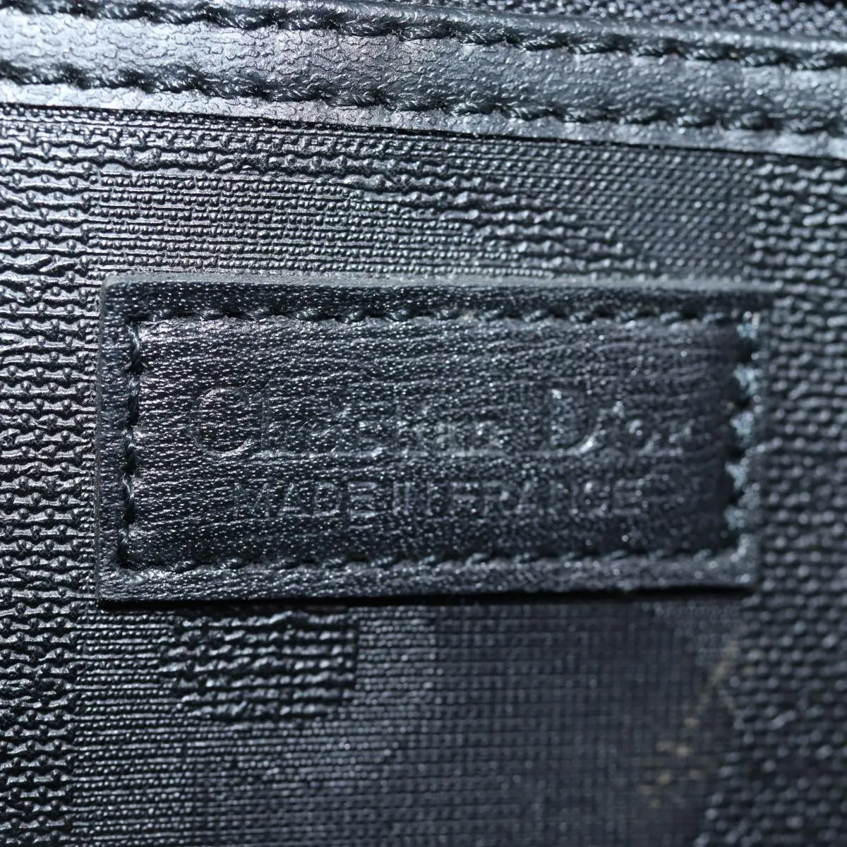 CHRISTIAN DIOR Trotter Canvas Boston Bag Black Auth yk12582
