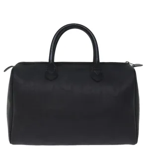 CHRISTIAN DIOR Trotter Canvas Boston Bag Black Auth yk12582