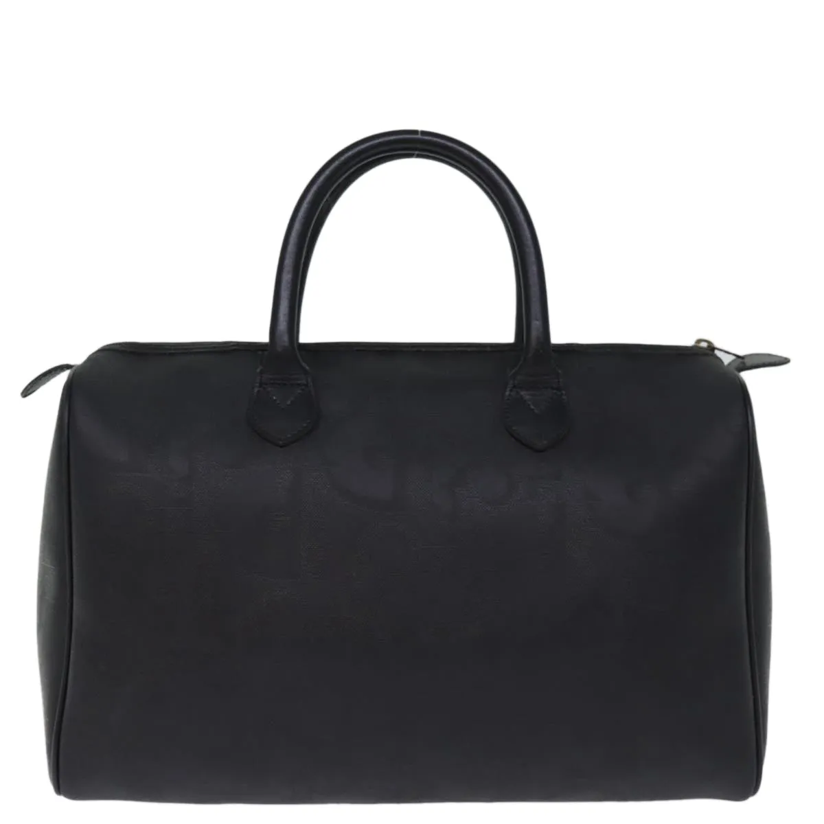 CHRISTIAN DIOR Trotter Canvas Boston Bag Black Auth yk12582