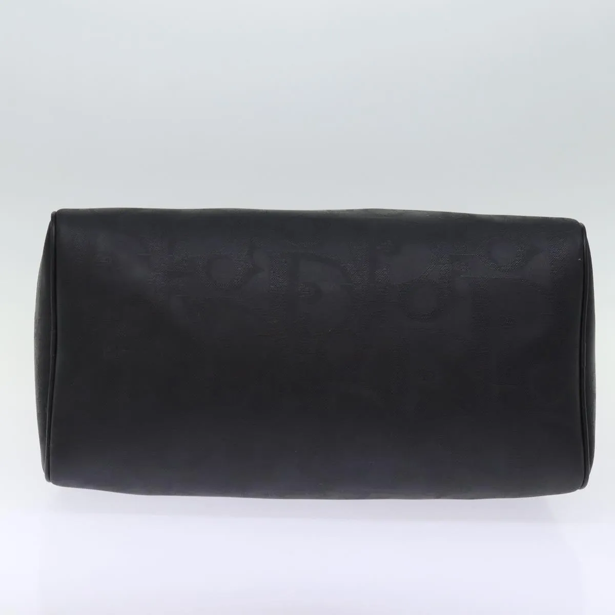 CHRISTIAN DIOR Trotter Canvas Boston Bag Black Auth yk12582