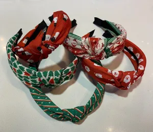 Christmas Fabric Bowknot Headbands- Assorted