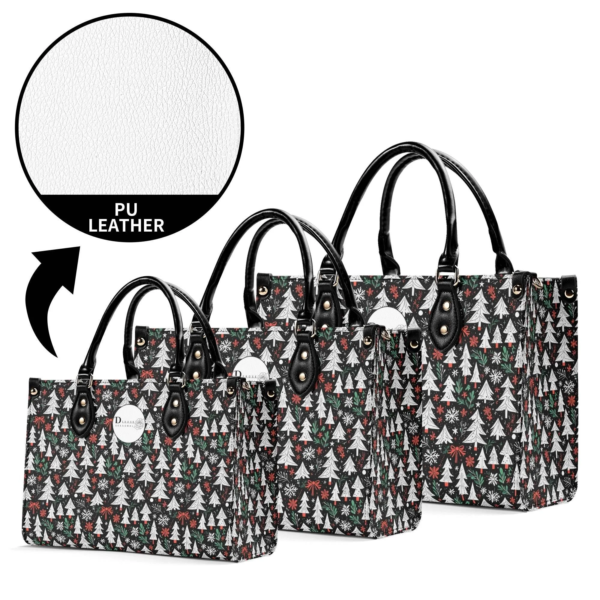 Christmas Tree Luxury Women Leather Handbag (3 sizes)