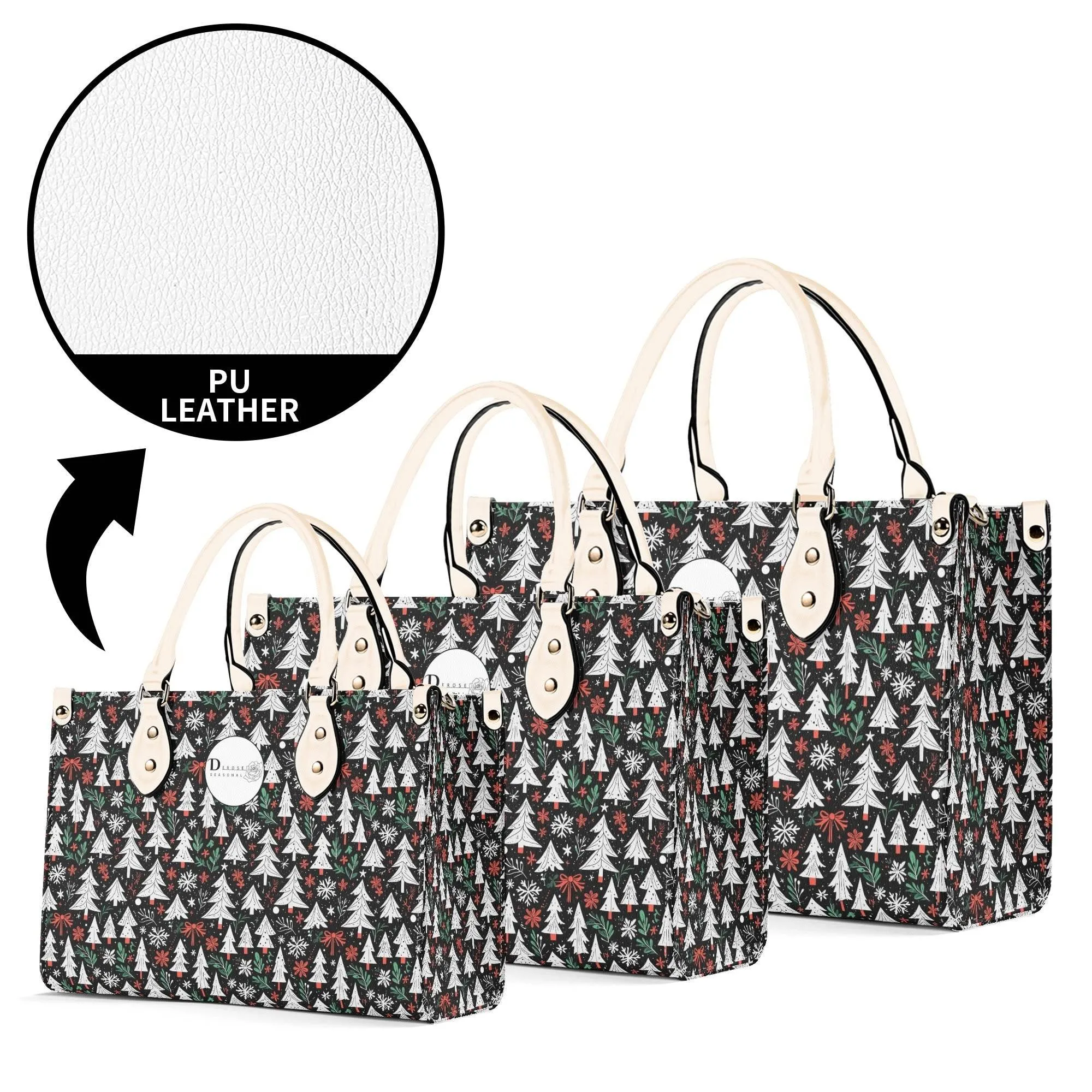 Christmas Tree Luxury Women Leather Handbag (3 sizes)