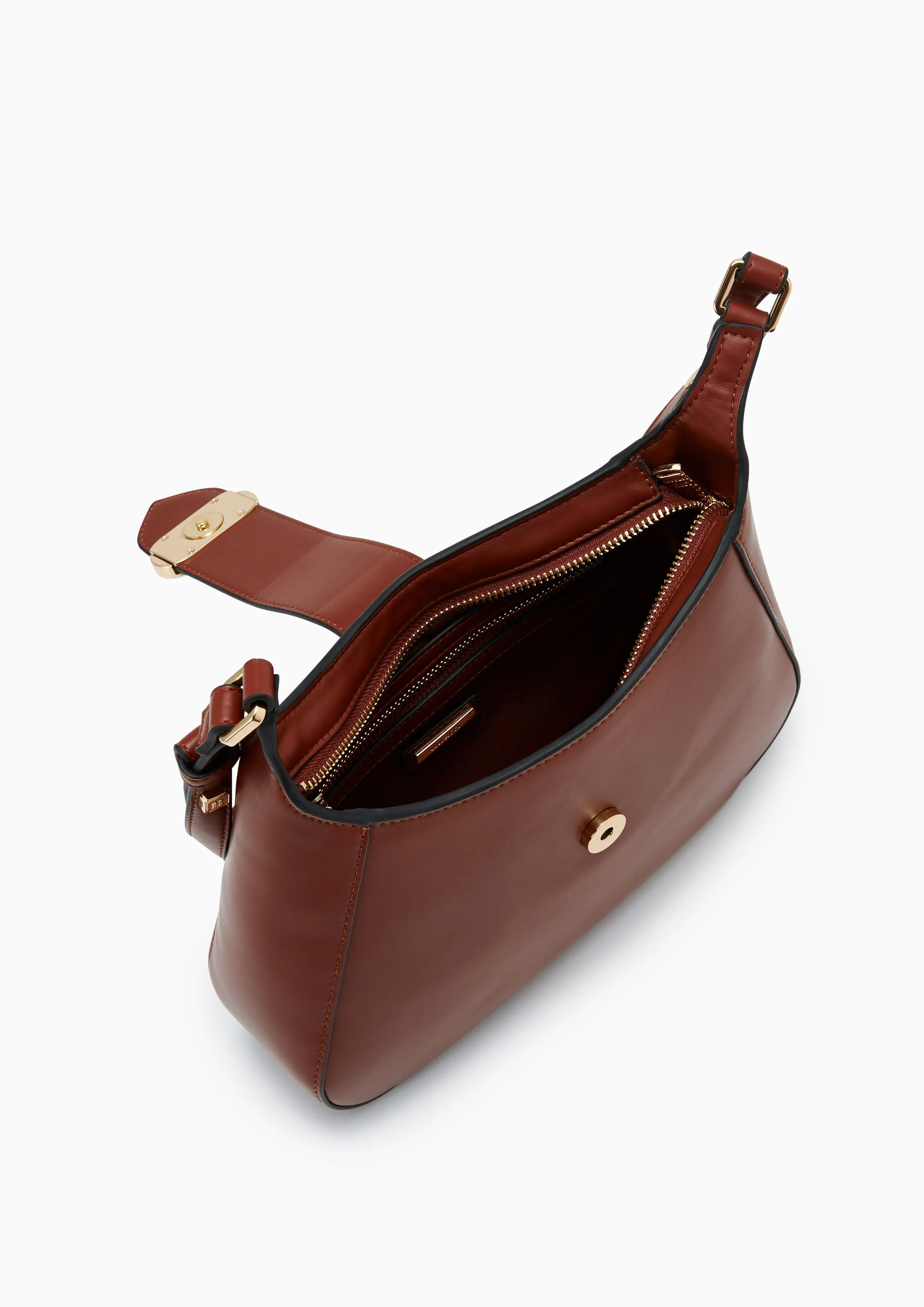 Citrine Hobo Shoulder Bag M  Brown